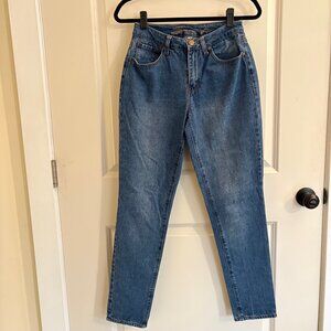 Seven7 Womens Blue Vintage Mom High Rise‎ Tapered Skinny Jeans Size 4